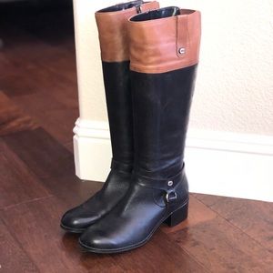 Bandolier knee high boots